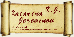 Katarina Jereminov vizit kartica